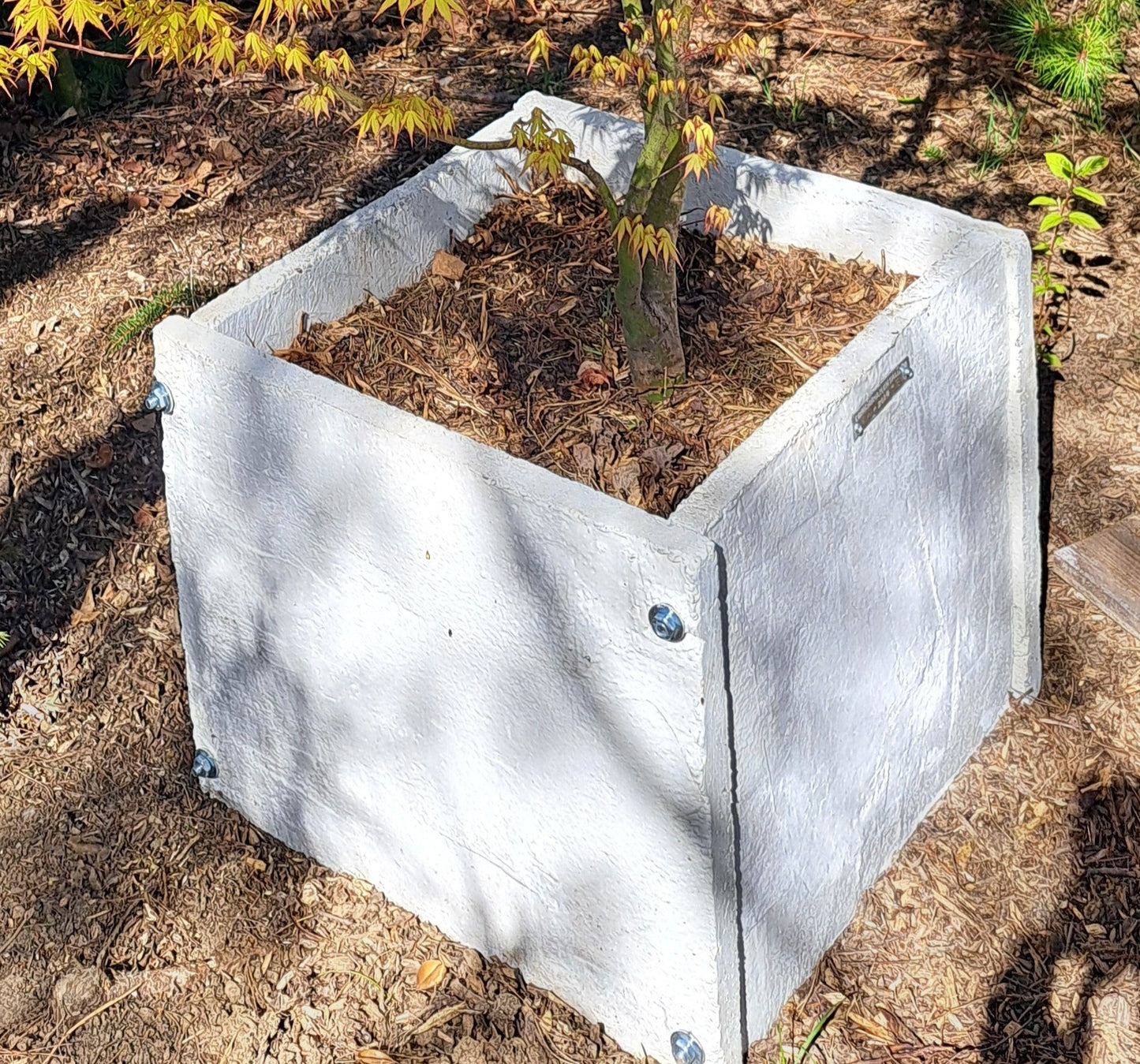 Planter/ Jardiniera / Ghiveci beton demontabil - 50 cm x 50 cm